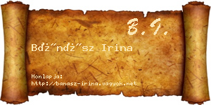 Bánász Irina névjegykártya